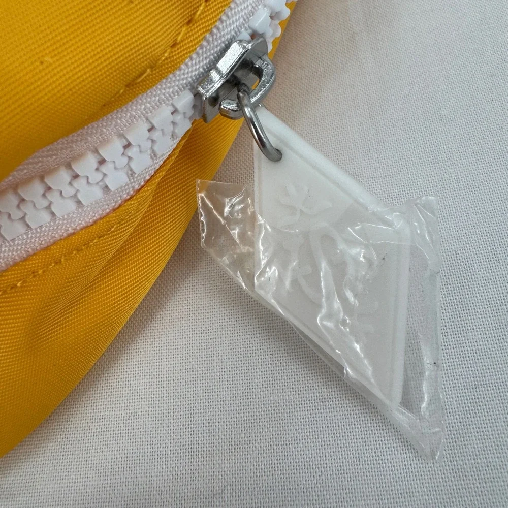 Sol de Janeiro Sunshine Yellow Makeup Bag Embroidered Nylon Travel Case New!